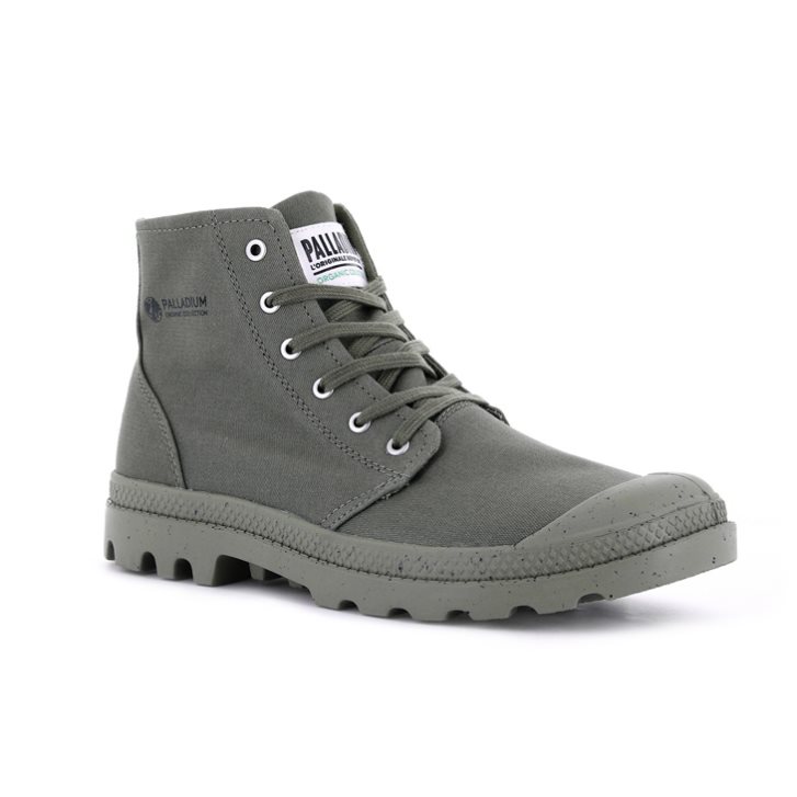 Bottes Palladium Pampa Hi Organic II Homme Grise | FR CNT296J